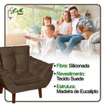 Mini Poltrona Decorativa Infantil Suede - Lm Decor Marrom