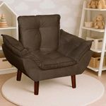 Mini Poltrona Decorativa Infantil Suede - Lm Decor Marrom