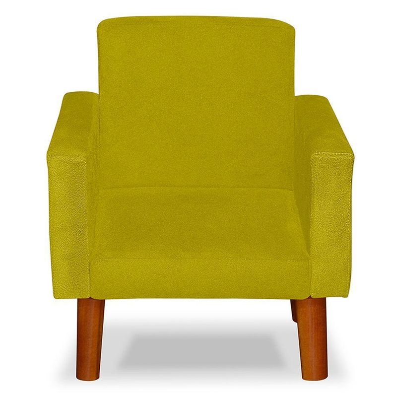 Mini Poltrona Decorativa Infantil Nina Suede - Lm Decor Amarelo