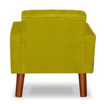 Mini Poltrona Decorativa Infantil Nina Suede - Lm Decor Amarelo
