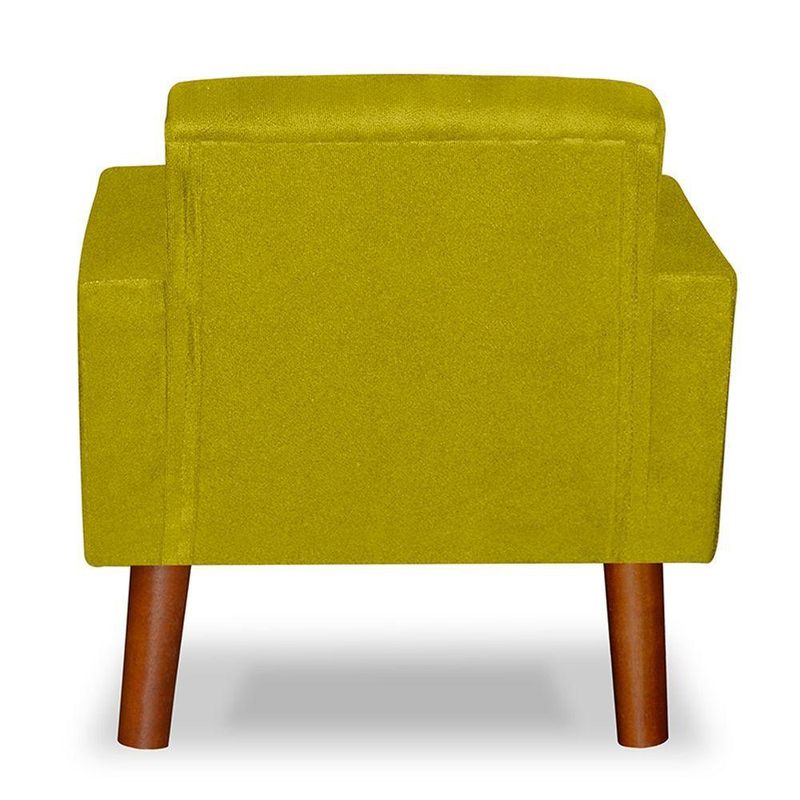 Mini Poltrona Decorativa Infantil Nina Suede - Lm Decor Amarelo