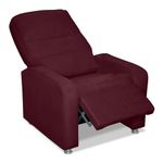 Kit 02 Poltronas Decorativas Do Papai Reclinável Confortável Suede Bordô - Lm Decor