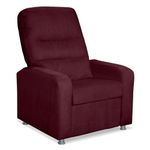 Kit 02 Poltronas Decorativas Do Papai Reclinável Confortável Suede Bordô - Lm Decor