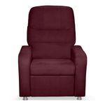 Kit 02 Poltronas Decorativas Do Papai Reclinável Confortável Suede Bordô - Lm Decor
