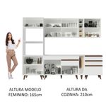 Cozinha completa madesa reims 270002 com armário e balcão - branco