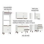 Cozinha completa madesa reims 270002 com armário e balcão - branco