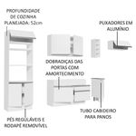 Cozinha completa madesa safira com armário e balcão (sem tampo e pia) - branco