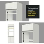 Cozinha completa madesa safira com armário e balcão (sem tampo e pia) - branco