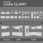 Cozinha completa madesa safira com armário e balcão (sem tampo e pia) - branco