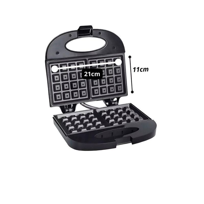 Sanduicheira Elétrica para Waffles 750W Preto com Trava de Shopmix 110V