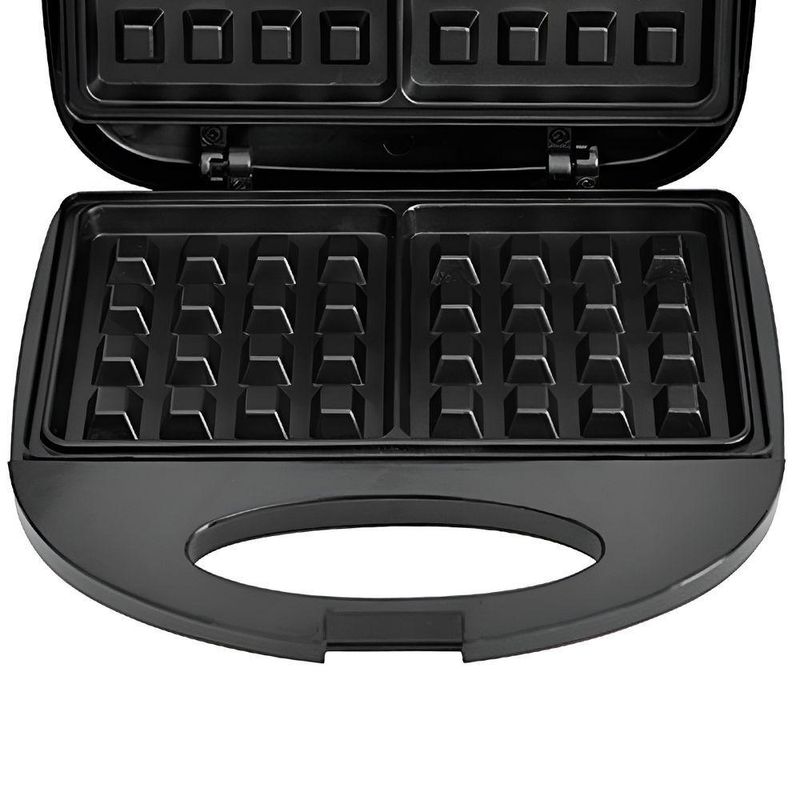 Sanduicheira Elétrica para Waffles 750W Preto com Trava de Shopmix 110V