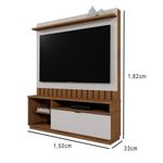Estante Home Theater Diamantina 1 Porta MDF 150CM Amêndoa Möbler
