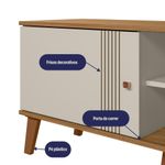 Rack Bancada Denver 160cm Off White-nature Para Tv Até 65? - Peternella Móveis Off White-nature