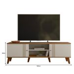 Rack Bancada Denver 160cm Off White-nature Para Tv Até 65? - Peternella Móveis Off White-nature