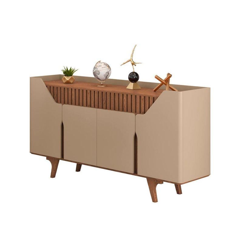 Aparador Buffet Tâmisa Moderno 4 Portas MDF MDP 160CM Fendi Bechara Móveis