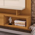 Painel Home Suspenso Zenith para TV 60 Polegadas 160CM MDF MDP Cinamomo Off White HB Móveis