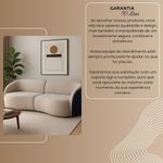 Sofá Modular Viena 3 Lugares Fixo 200CM Bege Veludo e Courino Divani