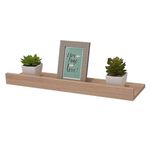 Prateleira Porta Quadros 100X15CM MDP Suporte Invisível Moderno Bege Mercado das Prateleiras 100CM