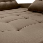 Sofá Cama Nayla 3 Lugares Retrátil 220CM Marrom Veludo Matrix