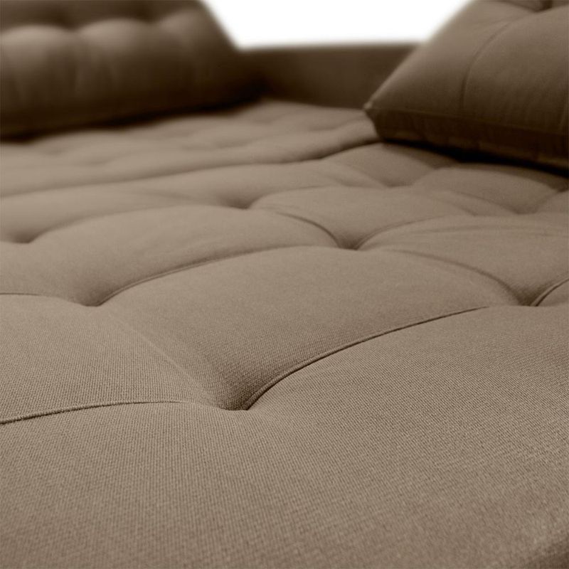 Sofá Cama Nayla 3 Lugares Retrátil 220CM Marrom Veludo Matrix