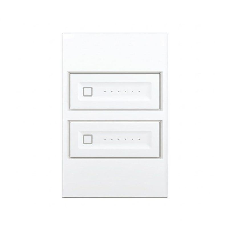 Dimmer Duplo Stouch Dualcut 4x2 Dimerização por Corte de Fase Branco Stella Bivolt