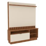 Estante Home Diamantina 150cm Amêndoa-off White Para Até 60? - Mobler Amêndoa-off White