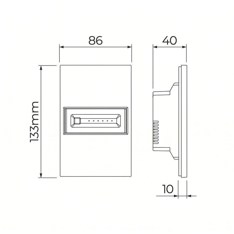 Dimmer Stella Stouch 0-10v 4x2 Preto Bivolt Preto