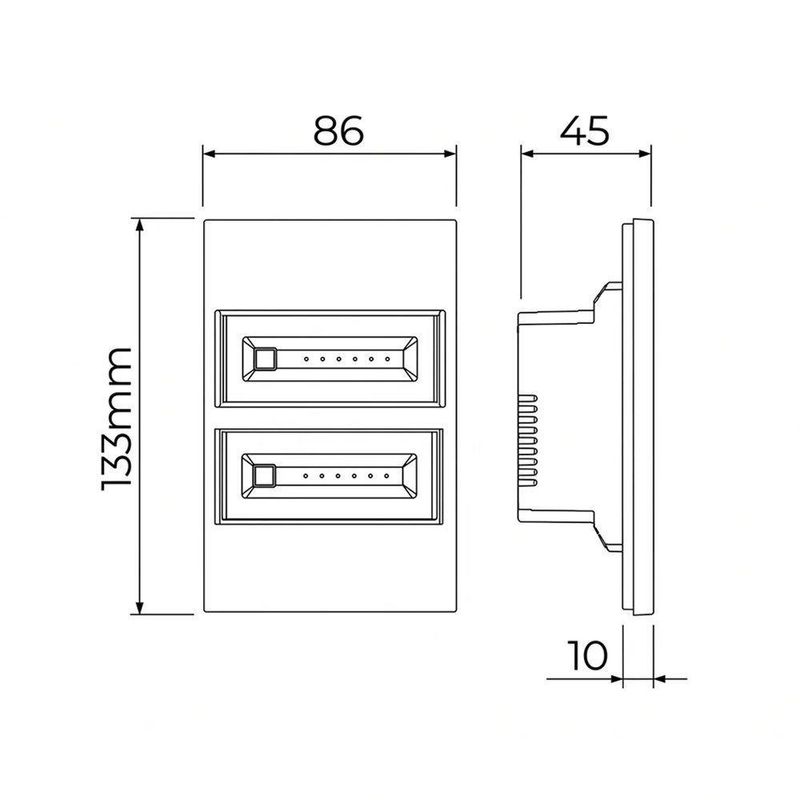 Dimmer Duplo Stouch Dualcut 4x2 Dimerização Corte de Fase Preto Bivolt Stella