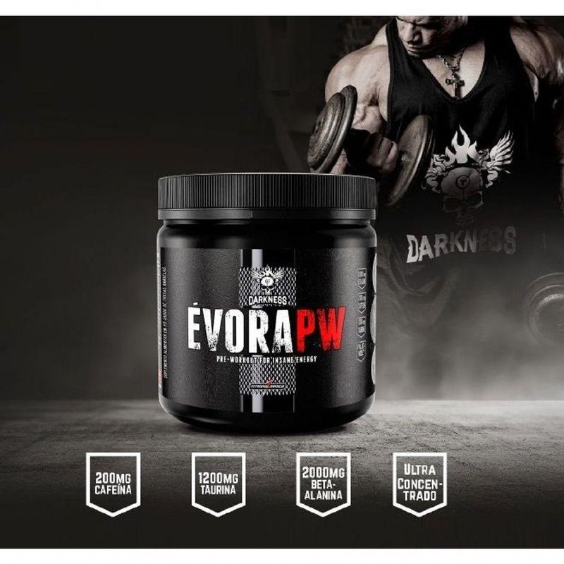 Suplemento Darkness Évora Pw Treino de Força Alta Intensidade 300G Maçã Verde