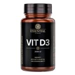 Suplemento Essential Nutrition VIT D3 2000UI Amarelo 120 Caps