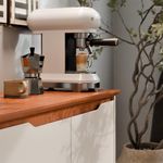 Aparador Flow Moderno 2 Portas MDF-MDP 85CM Off White-Freijó EJ Móveis