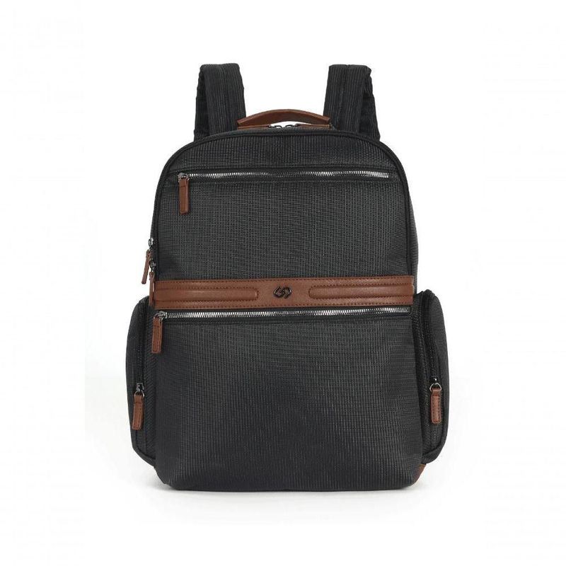 Mochila Feminina Luxcel Gash Náilon com Detalhes em PU Preto 14L Feminino