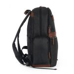 Mochila Feminina Luxcel Gash Náilon com Detalhes em PU Preto 14L Feminino