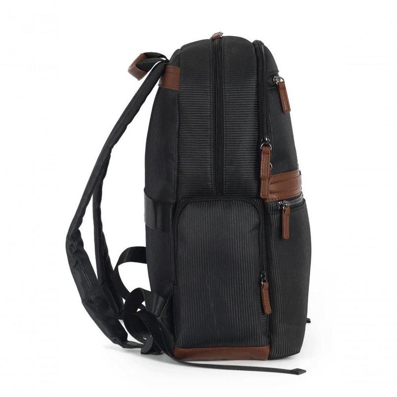 Mochila Feminina Luxcel Gash Náilon com Detalhes em PU Preto 14L Feminino