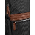 Mochila Feminina Luxcel Gash Náilon com Detalhes em PU Preto 14L Feminino