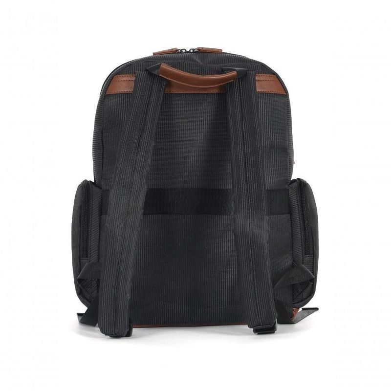Mochila Feminina Luxcel Gash Náilon com Detalhes em PU Preto 14L Feminino