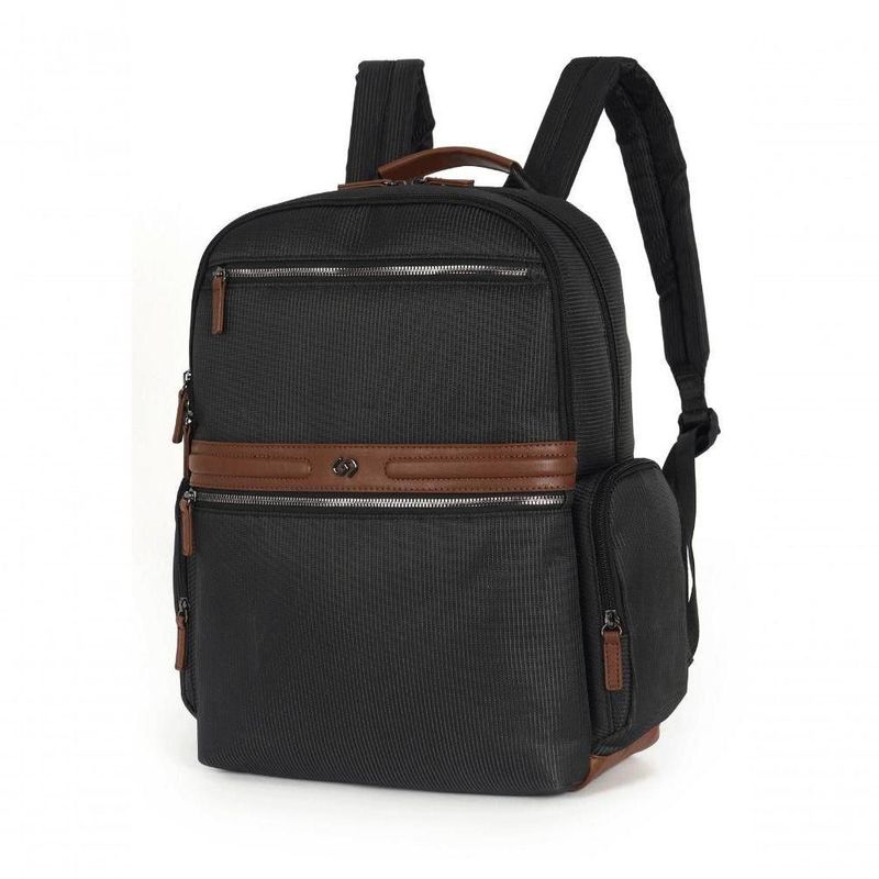Mochila Feminina Luxcel Gash Náilon com Detalhes em PU Preto 14L Feminino