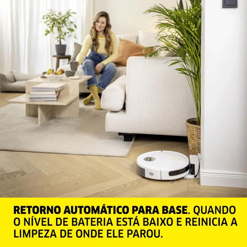Robô aspirador de pó kärcher rcv 2 com navegação e controle remoto – bivolt karcher