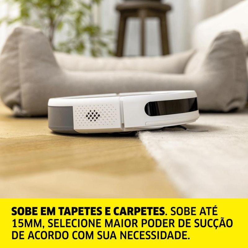 Robô aspirador de pó kärcher rcv 2 com navegação e controle remoto – bivolt karcher