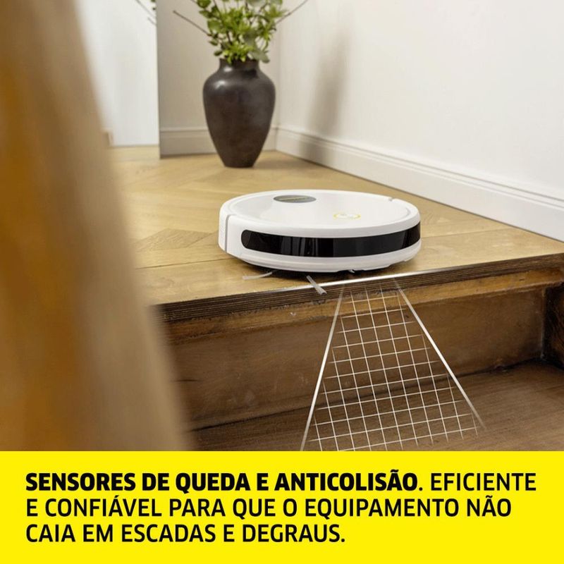 Robô aspirador de pó kärcher rcv 2 com navegação e controle remoto – bivolt karcher
