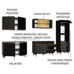 Cozinha completa madesa reims 310001 com armário e balcão - preto