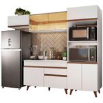 Cozinha completa madesa reims 260001 com armário e balcão - branco
