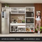 Cozinha completa madesa reims 260001 com armário e balcão - branco