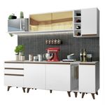 Cozinha completa madesa reims 235001 com armário e balcão - branco