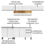 Cozinha completa madesa mariana com armário e balcão (sem tampo e pia) - branco
