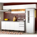 Cozinha completa madesa mariana com armário e balcão (sem tampo e pia) - branco
