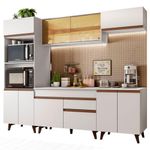 Cozinha completa madesa reims 260002 com armário e balcão - branco