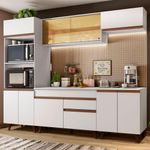 Cozinha completa madesa reims 260002 com armário e balcão - branco