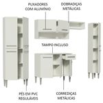 Cozinha completa madesa emilly hit com armário e balcão - branco