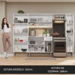 Cozinha completa madesa emilly hit com armário e balcão - branco